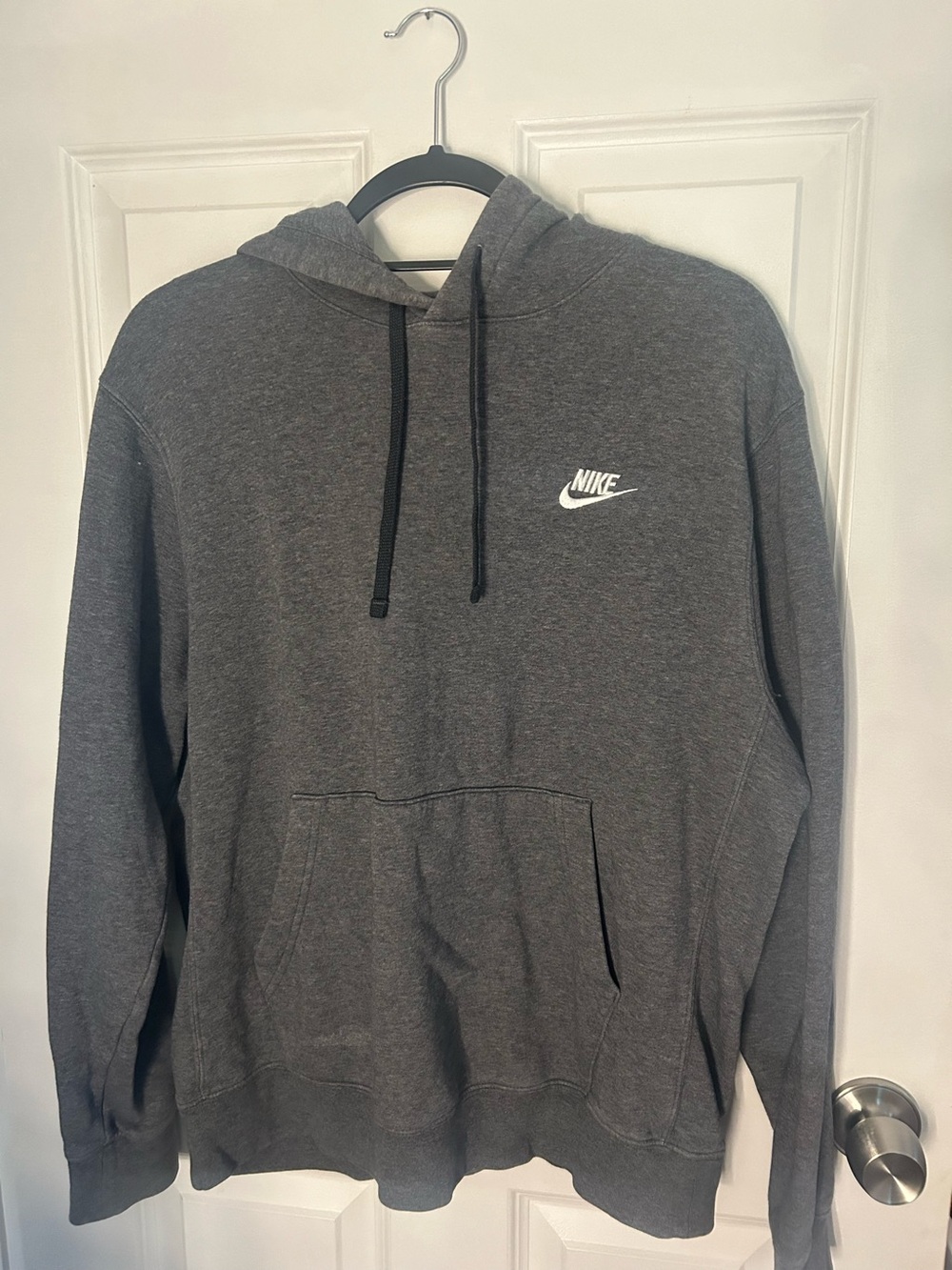 Nike Dark Gray Hoodie with White Swoosh